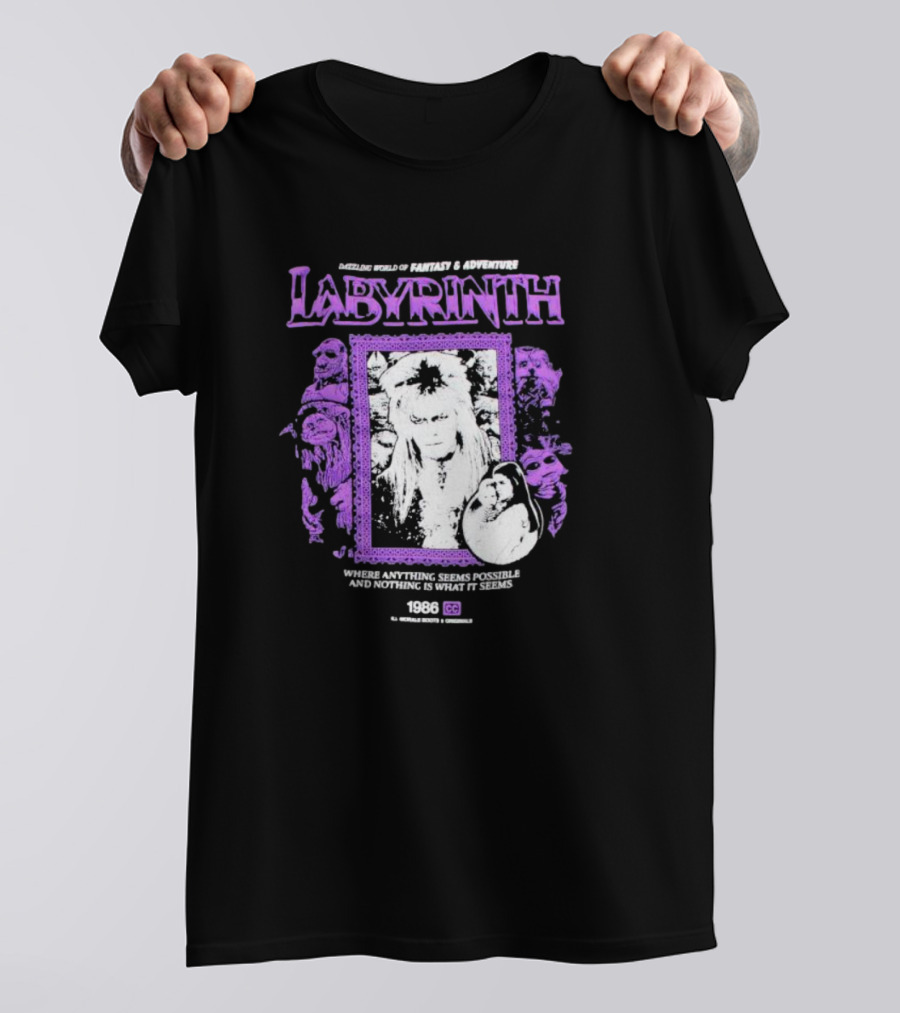 Dazzling World Of Fantasy And Adventure Labyrinth 1986 Where Anything Seems Possible And Nothing Is What It Seems T-Shirt