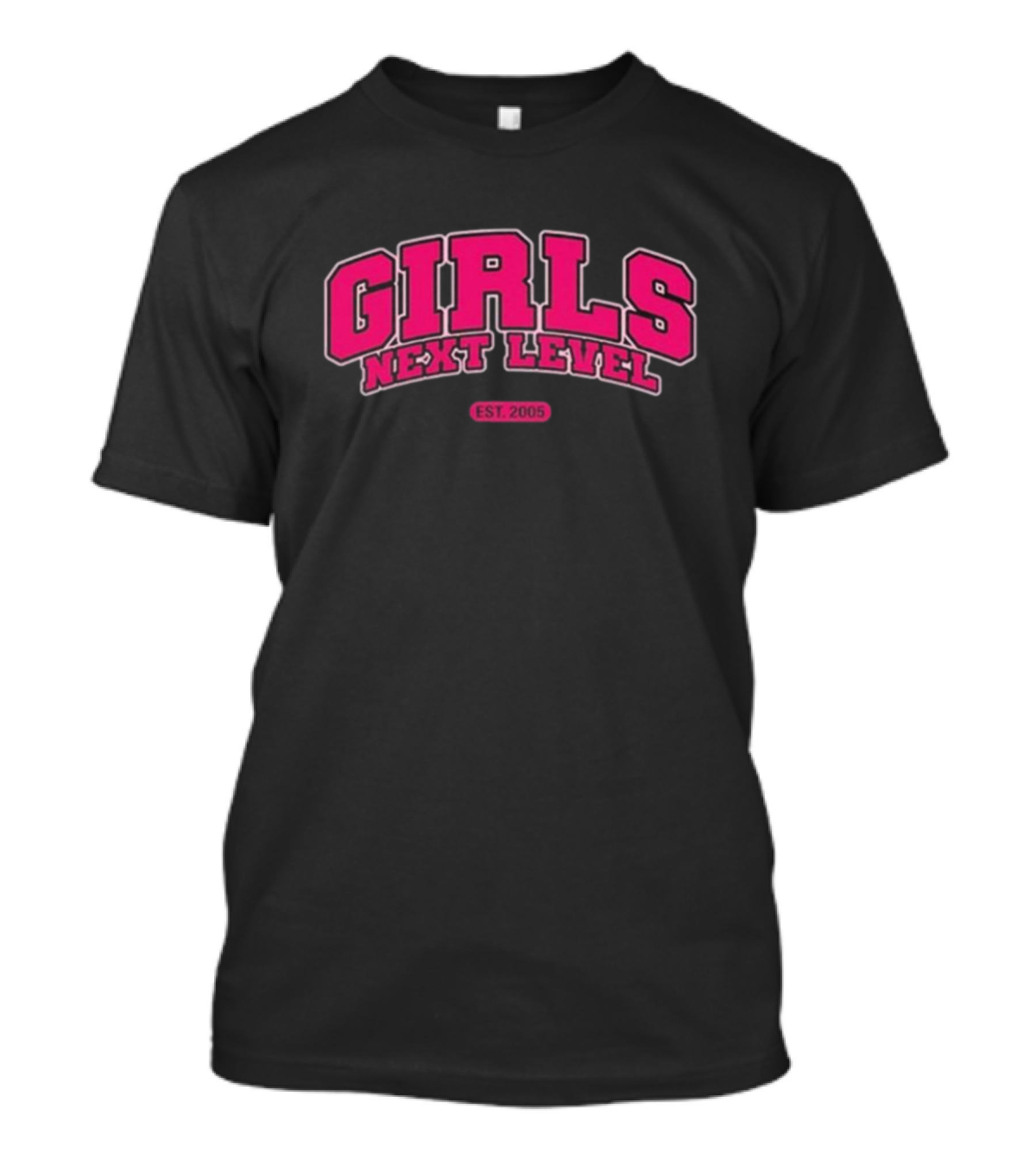 GIRLS NEXT LEVEL EST 2005 Pink Bold College T-Shirt