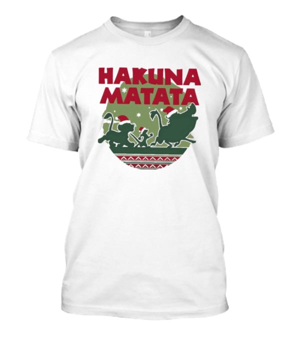 Hakuna Matata Disney Christmas The Lion King Holiday Festive Edition T-Shirt