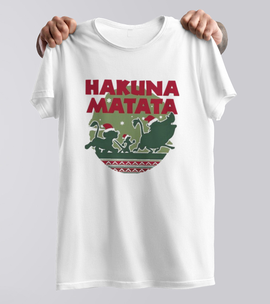 Hakuna Matata Disney Christmas The Lion King Holiday Festive Edition T-Shirt