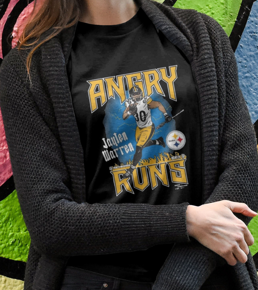 Jaylen Warren Angry Runs NFL Network Steelers T-Shirt