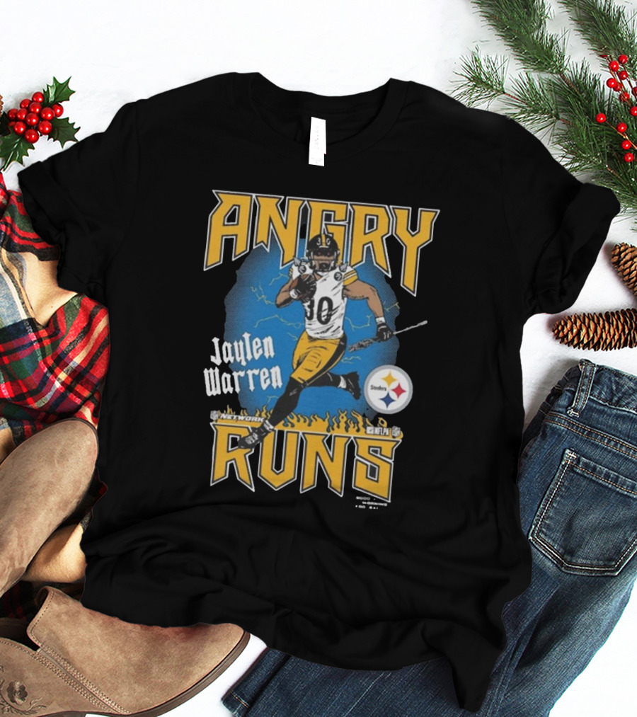 Jaylen Warren Angry Runs NFL Network Steelers T-Shirt