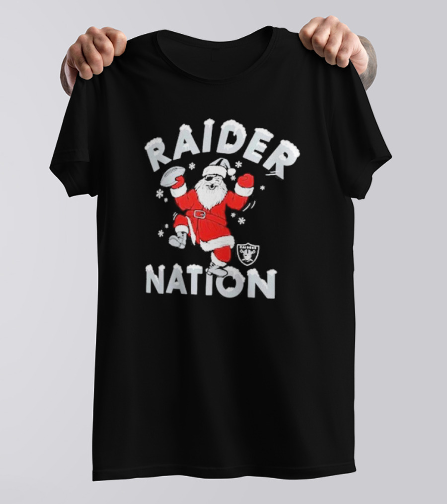 Raider Nation Santa Holiday Las Vegas Raiders Homage Tri-blend T-Shirt