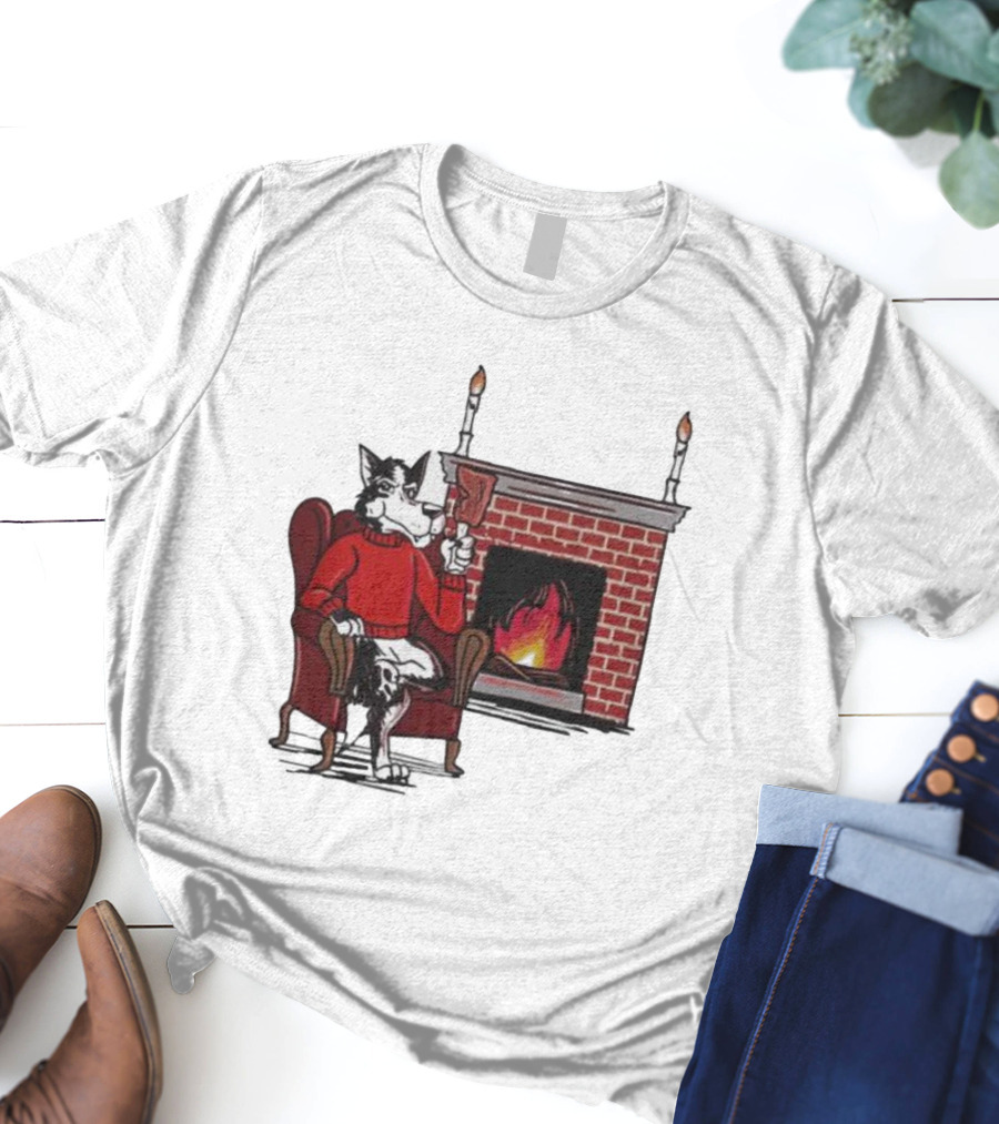 Ncs Fireplace Cozy Winter Wolf By The Hearth T-Shirt
