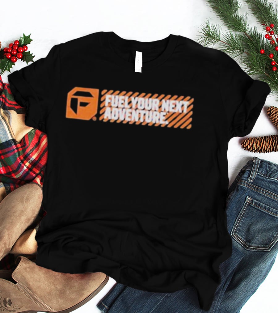Fuel Your Next Adventure FP Logo Orange Stripes T-Shirt