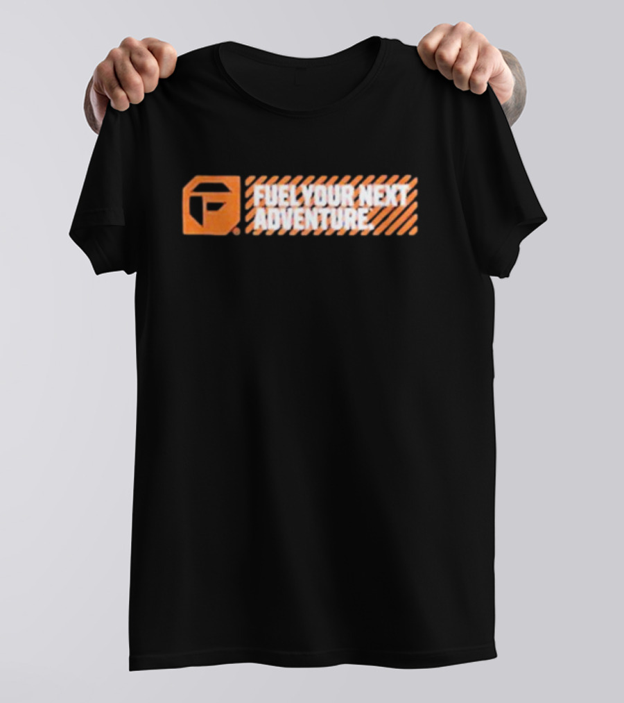 Fuel Your Next Adventure FP Logo Orange Stripes T-Shirt