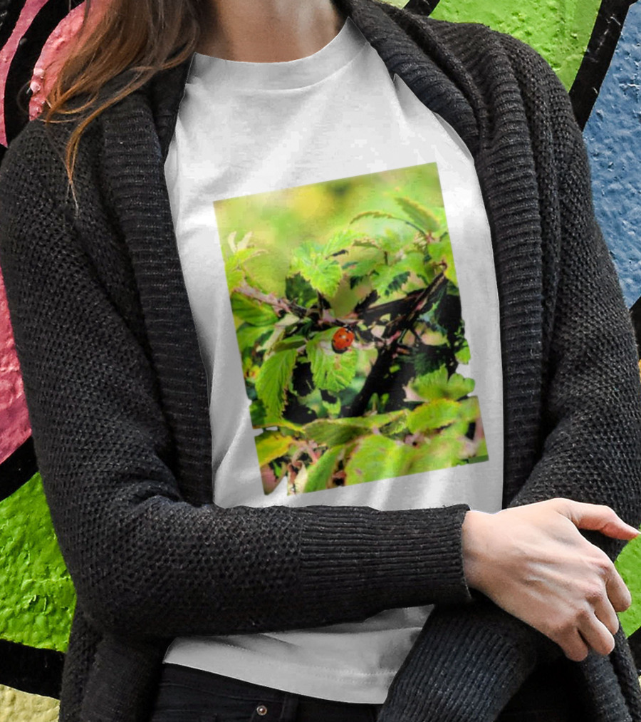 Spot In Nature With Ladybug On Leaf T-Shirt