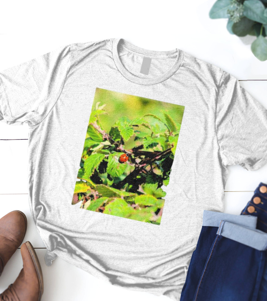 Spot In Nature With Ladybug On Leaf T-Shirt