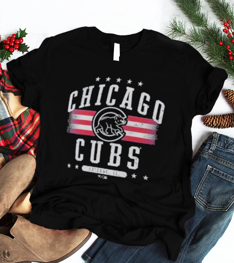 Chicago Cubs Vintage Americana Style Chicago, Illinois T-Shirt