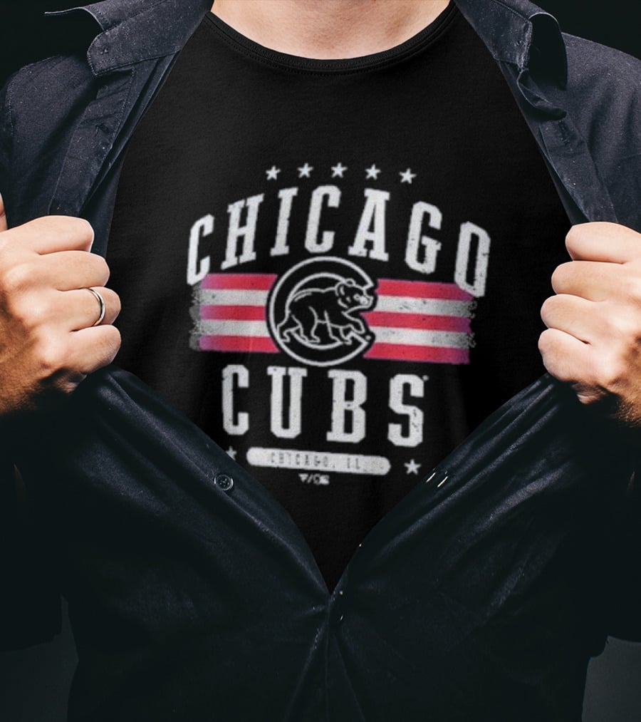 Chicago Cubs Vintage Americana Style Chicago, Illinois T-Shirt