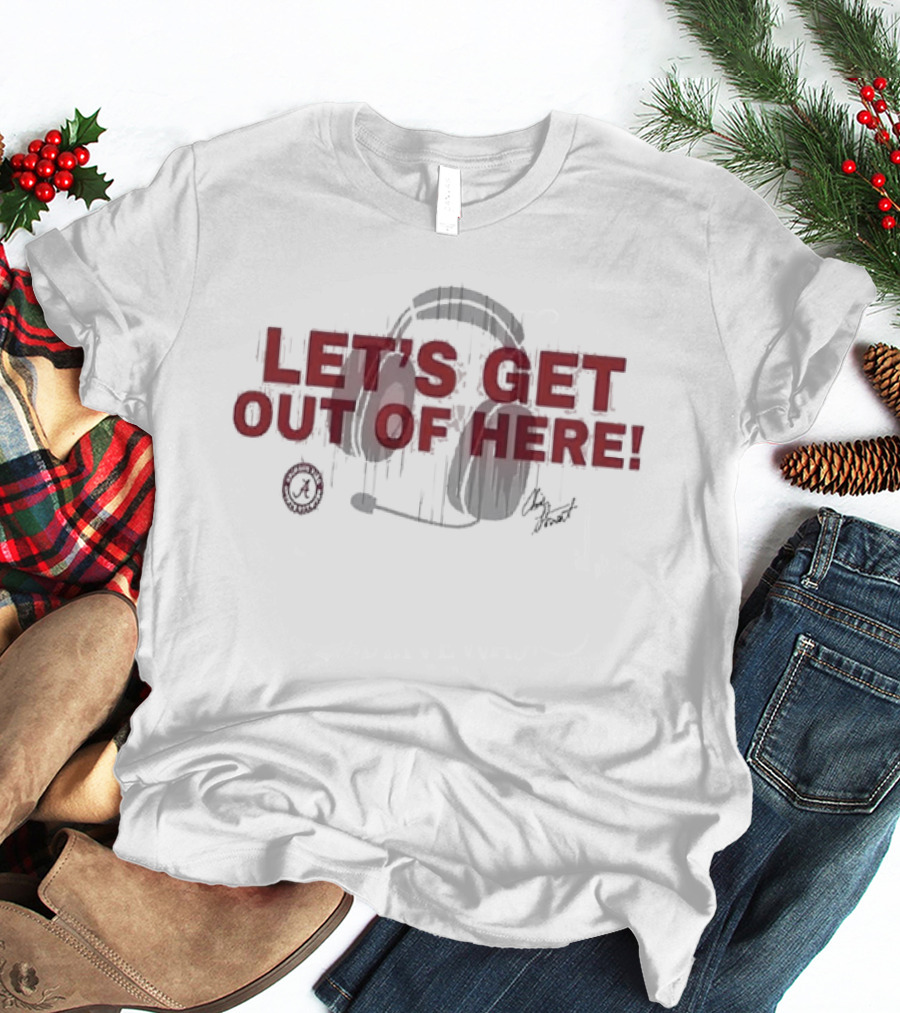 Let's Get Out Of Here Headset Design By Chris Stewart T-Shirt
