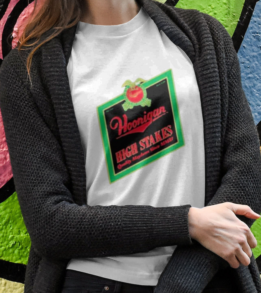 Hoonigan High Stakes Quality Mayhem Since MMXI Retro Apple Crate Label T-Shirt