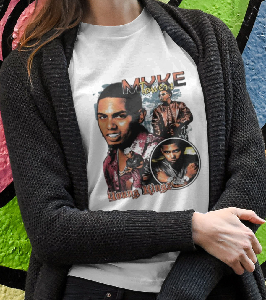Myke Towers Young Kingz Bold Urban Style Portraits T-Shirt