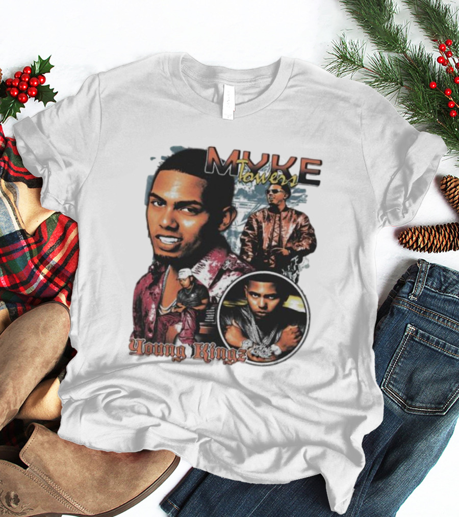 Myke Towers Young Kingz Bold Urban Style Portraits T-Shirt