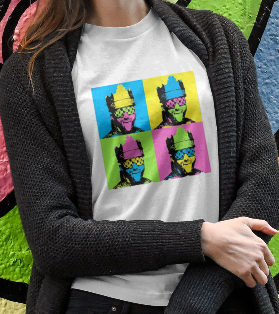 Deathmatch King Pop Art Style Color Blocks T-Shirt