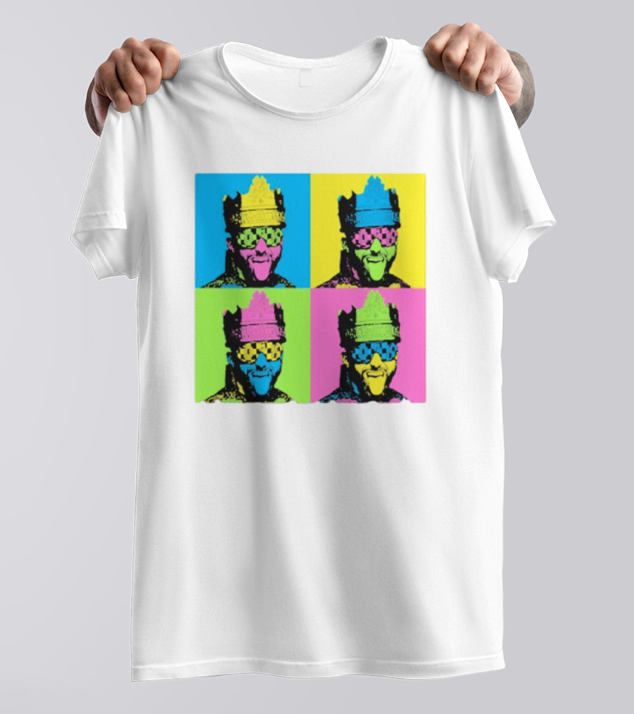 Deathmatch King Pop Art Style Color Blocks T-Shirt