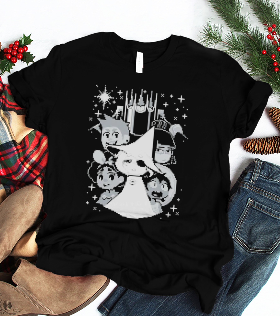 In Stars And Time Characters Pixel Art Cosmic Adventure T-Shirt