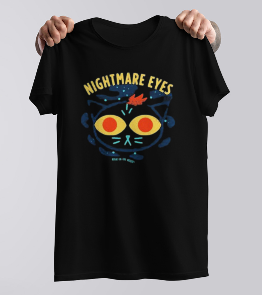 Nightmare Eyes Night In The Woods Cat T-Shirt