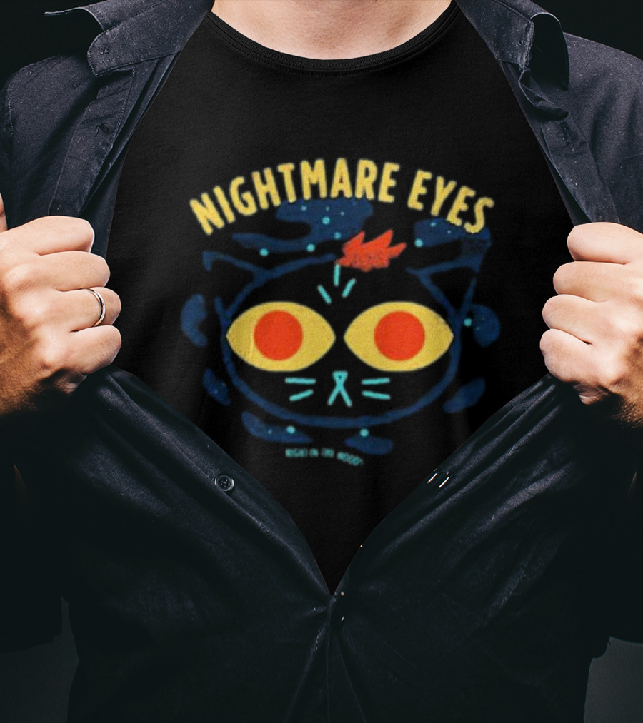 Nightmare Eyes Night In The Woods Cat T-Shirt