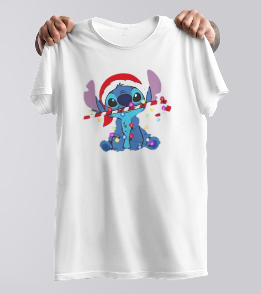 Disney Lilo And Stitch Christmas Jumper Mens Womens Kids Xmas Angel T-Shirt