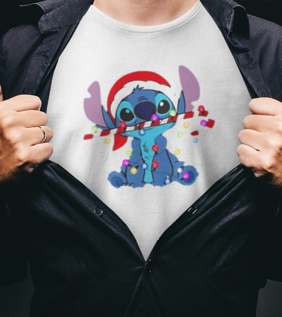 Disney Lilo And Stitch Christmas Jumper Mens Womens Kids Xmas Angel T-Shirt