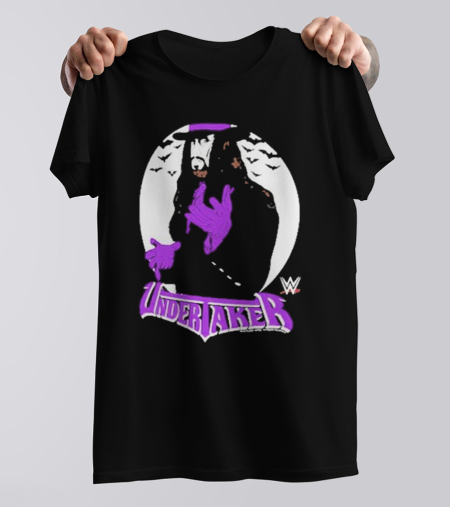 WWE Undertaker Purple Hat Bats Circle T-Shirt