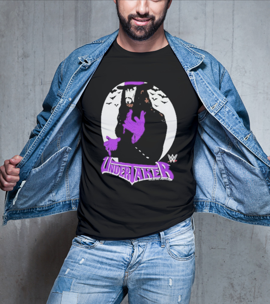 WWE Undertaker Purple Hat Bats Circle T-Shirt