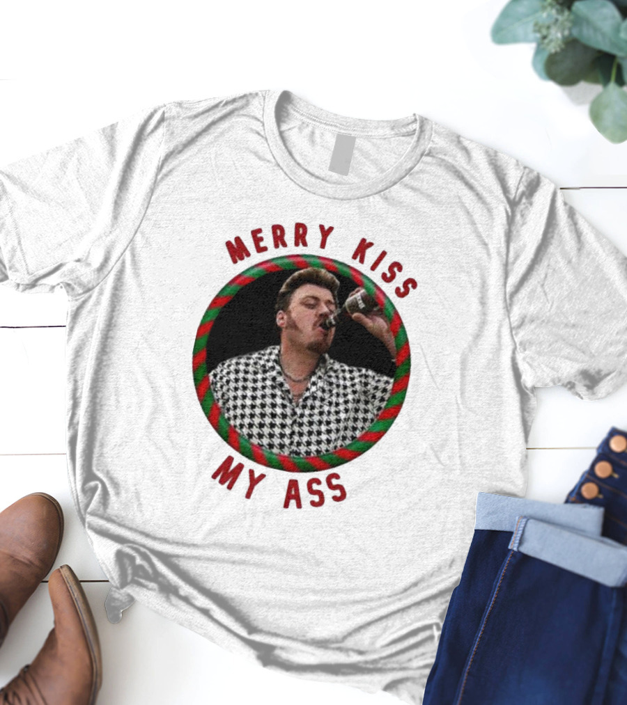 Merry Kiss My Ass Trailer Park Christmas T-Shirt