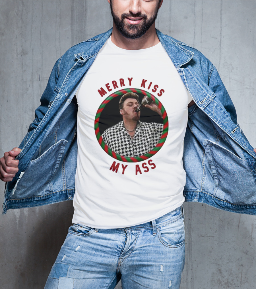 Merry Kiss My Ass Trailer Park Christmas T-Shirt