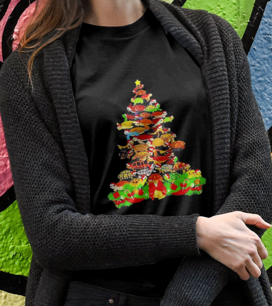 Turtles Christmas Tree Holiday T-Shirt
