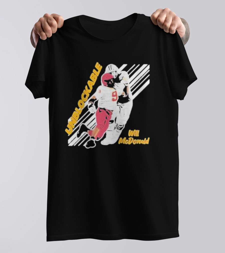 Will McDonald Unblockable Football Player 9 T-Shirt