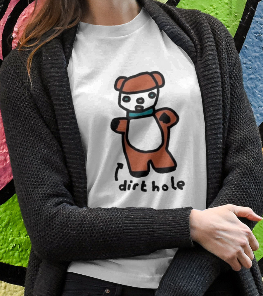 Zoebread Dirthole Bear Drawing T-Shirt