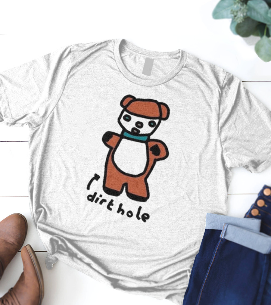 Zoebread Dirthole Bear Drawing T-Shirt