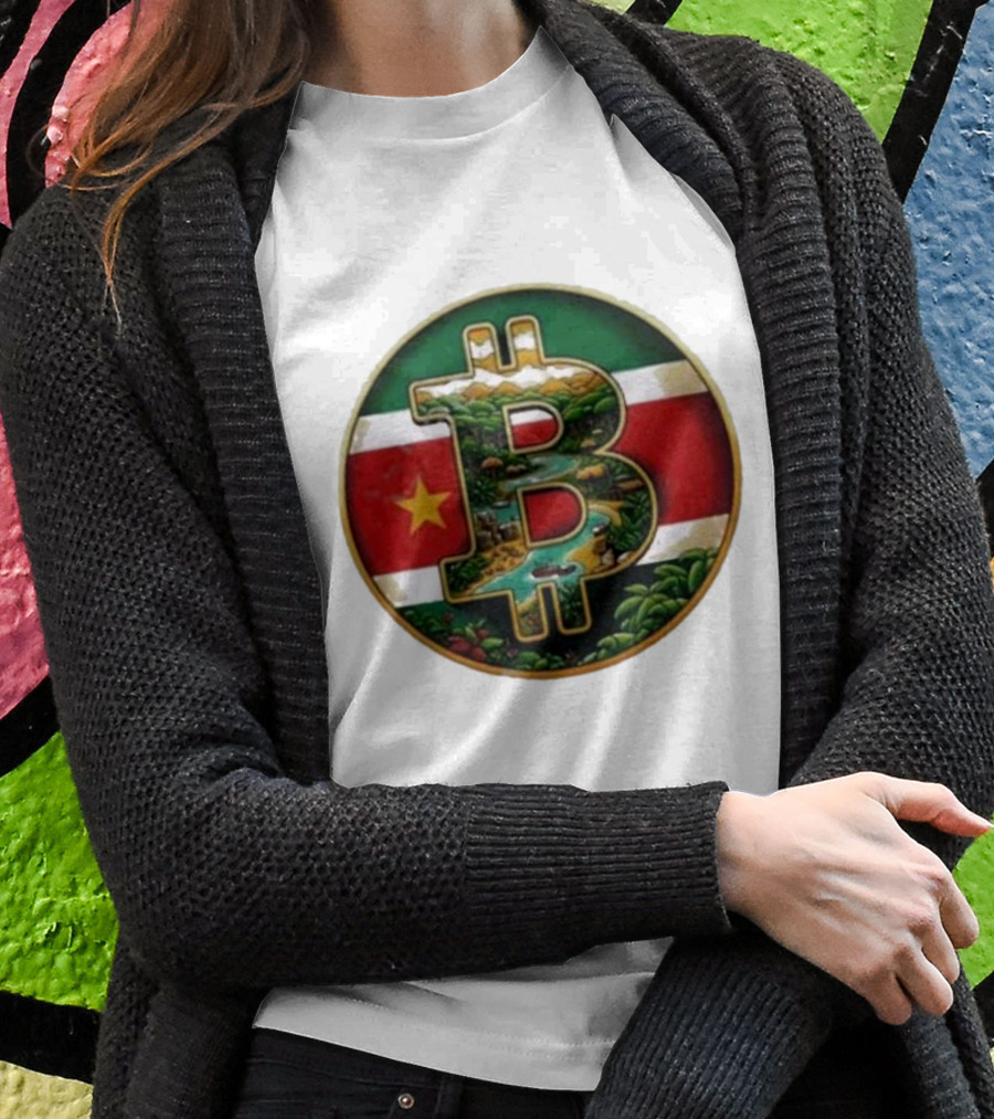 Bitcoin Suriname B Van Hool Flag Icon Circle T-Shirt