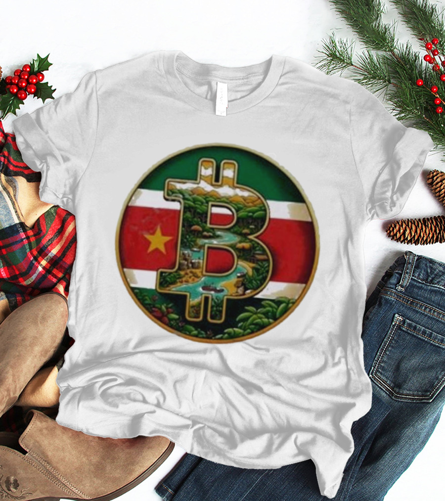 Bitcoin Suriname B Van Hool Flag Icon Circle T-Shirt