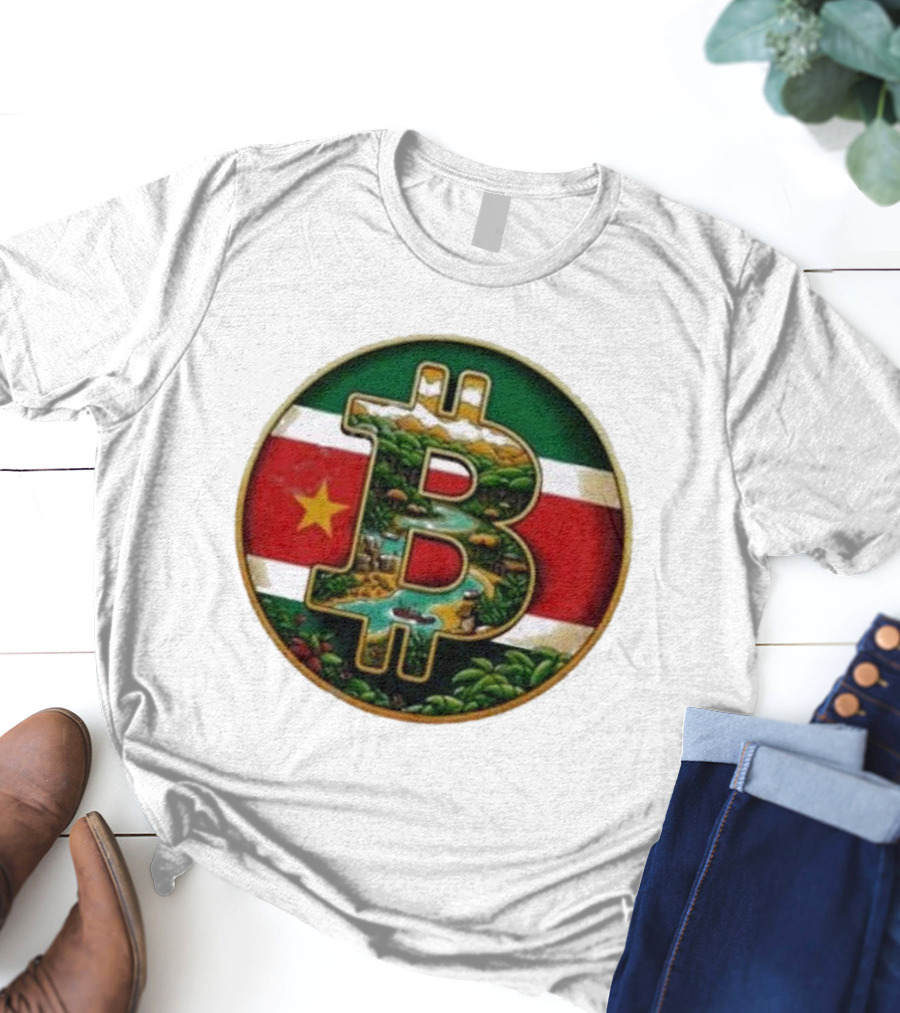 Bitcoin Suriname B Van Hool Flag Icon Circle T-Shirt