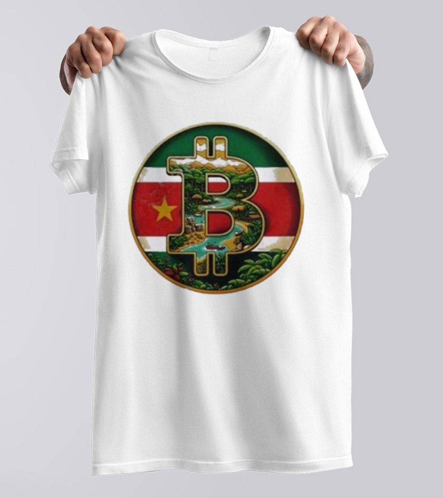 Bitcoin Suriname B Van Hool Flag Icon Circle T-Shirt