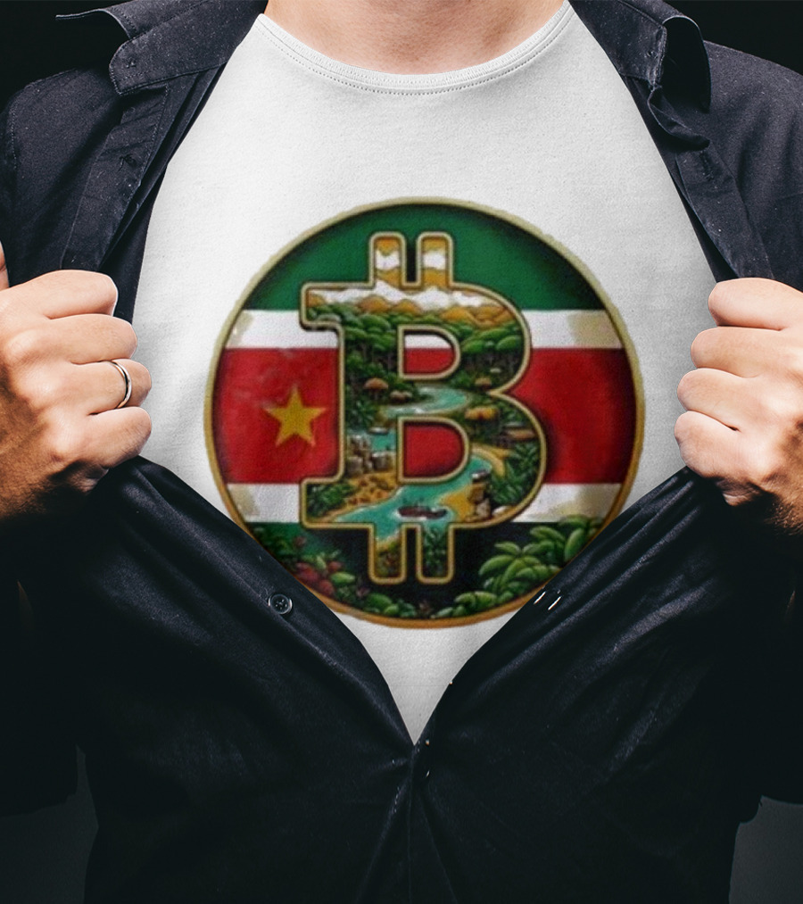 Bitcoin Suriname B Van Hool Flag Icon Circle T-Shirt