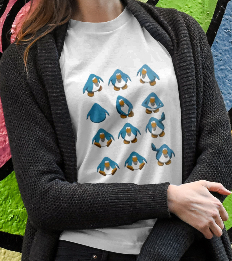 Club Penguin Blue Penguin Dance Moves Compilation T-Shirt