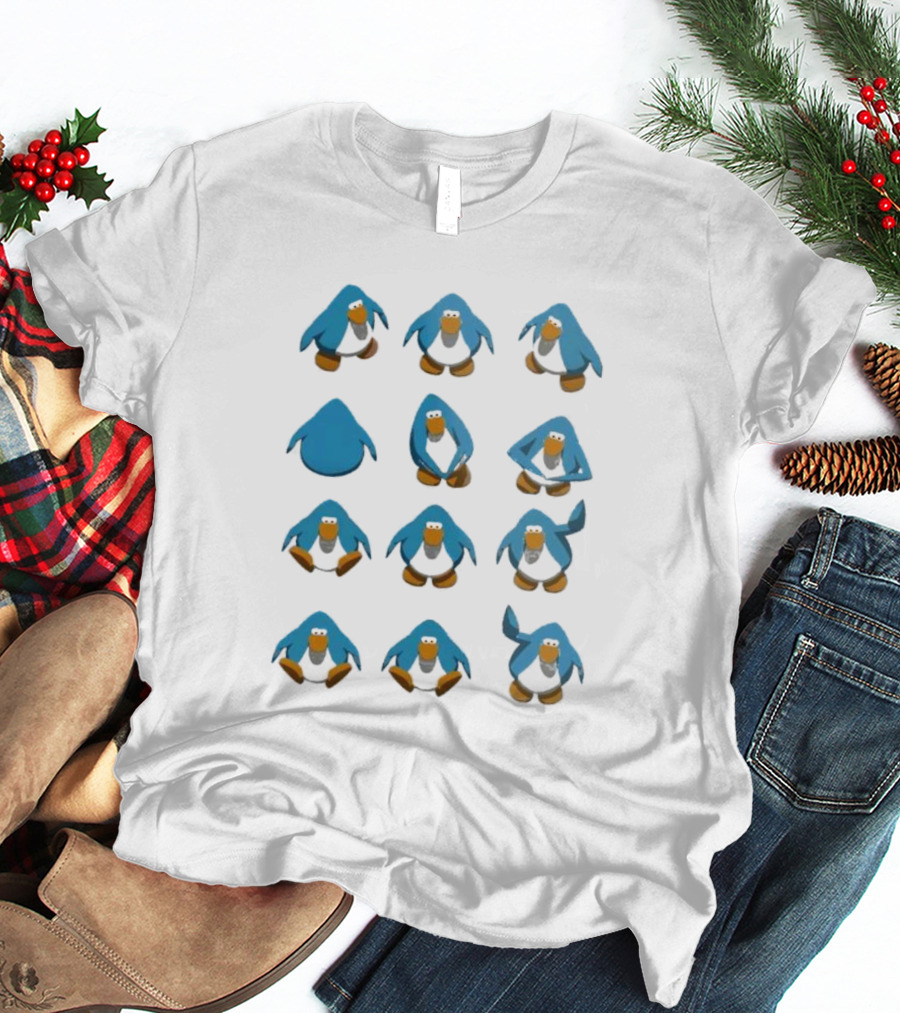 Club Penguin Blue Penguin Dance Moves Compilation T-Shirt