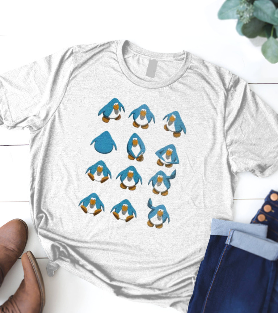 Club Penguin Blue Penguin Dance Moves Compilation T-Shirt