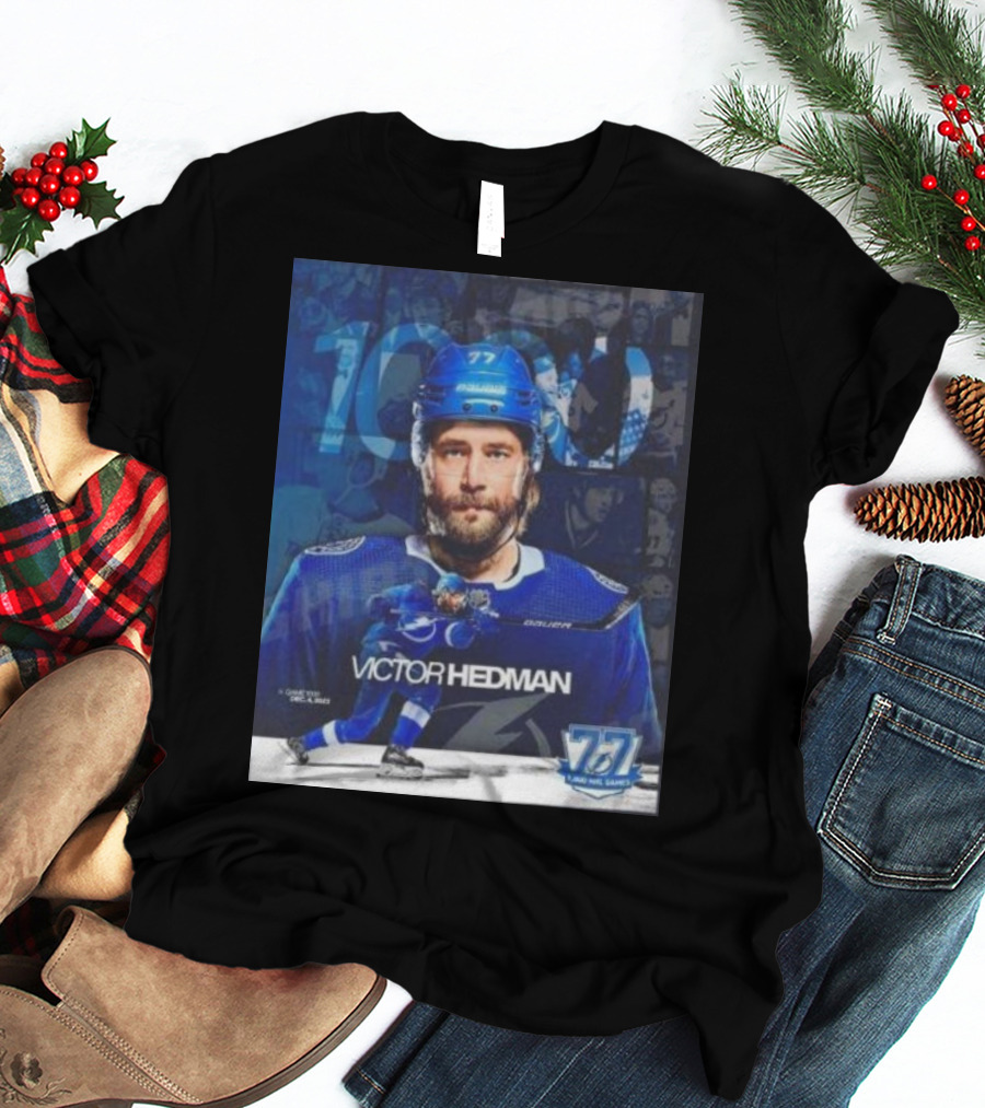 Victor Hedman 1000 NHL Games Milestone T-Shirt