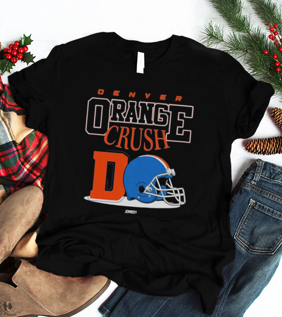 Denver Broncos Orange Crush Retro Helmet Logo D Jomboy T-Shirt