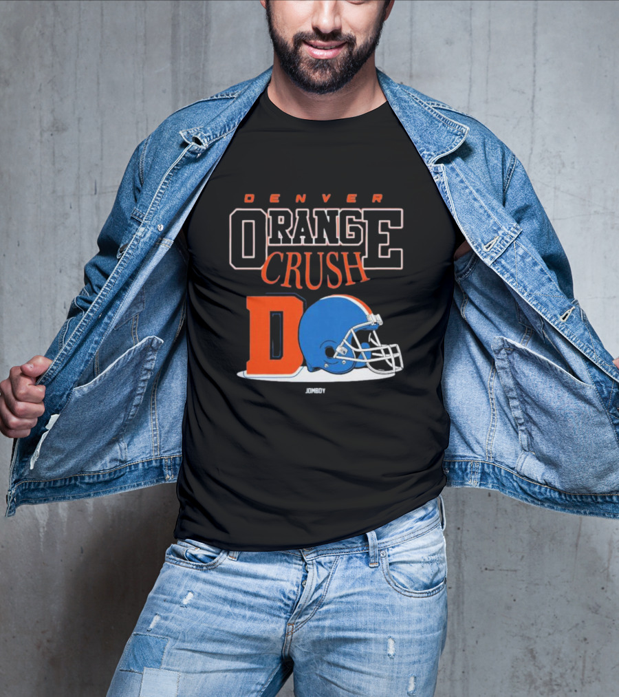 Denver Broncos Orange Crush Retro Helmet Logo D Jomboy T-Shirt