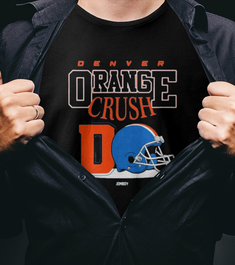 Denver Broncos Orange Crush Retro Helmet Logo D Jomboy T-Shirt
