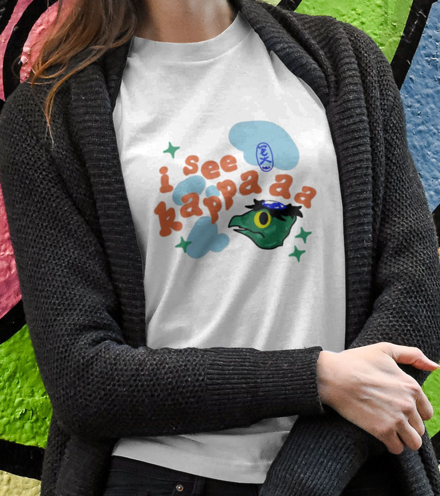 I See Kappaaa Cloud And Kappa Illustration Floating Elements T-Shirt