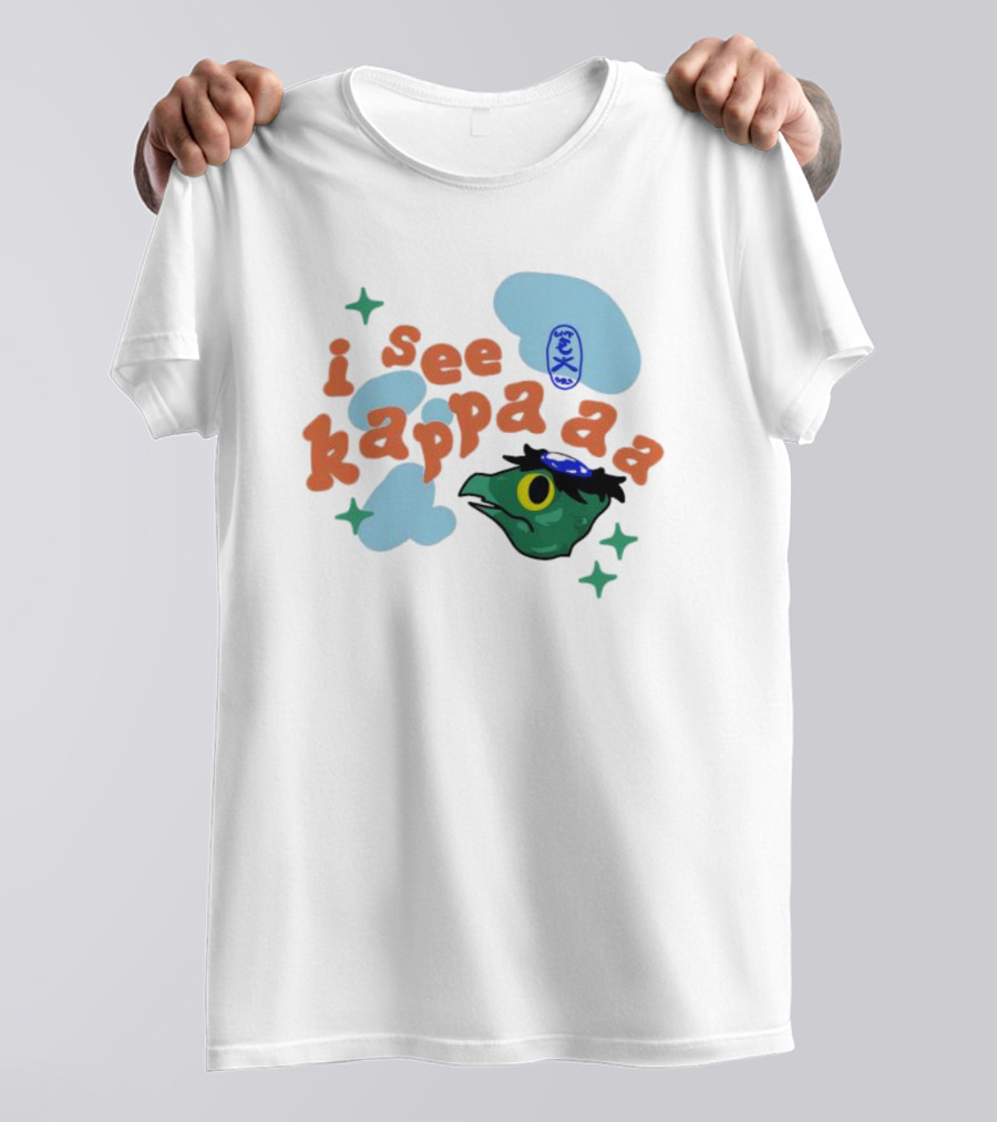 I See Kappaaa Cloud And Kappa Illustration Floating Elements T-Shirt