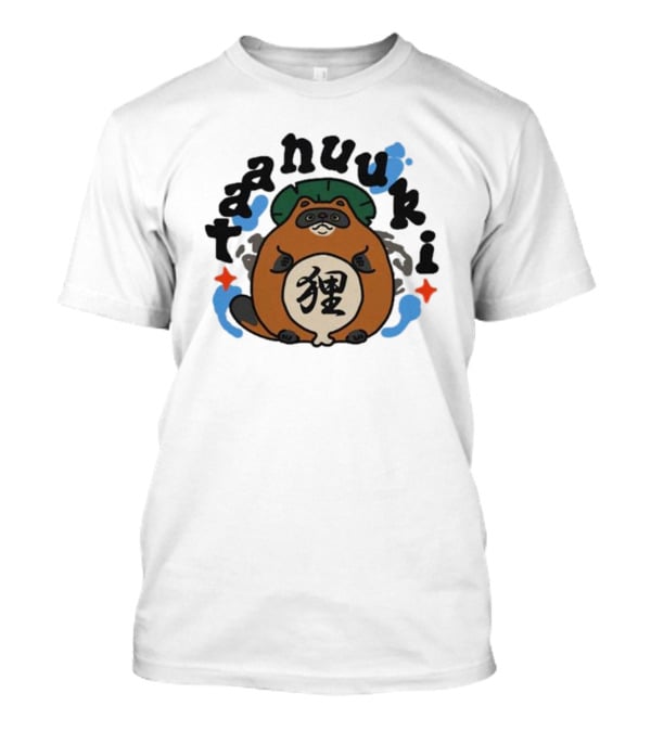 Tanuki Lucky Cat Kanji T-Shirt