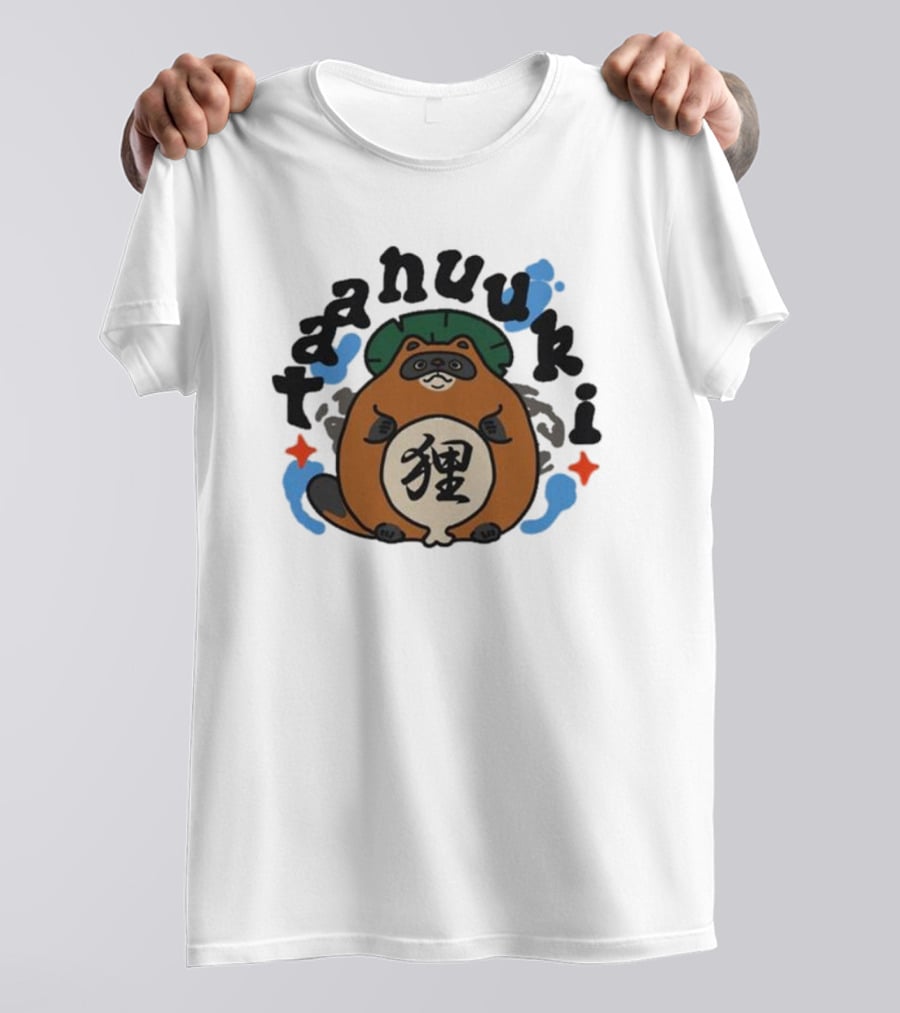 Tanuki Lucky Cat Kanji T-Shirt