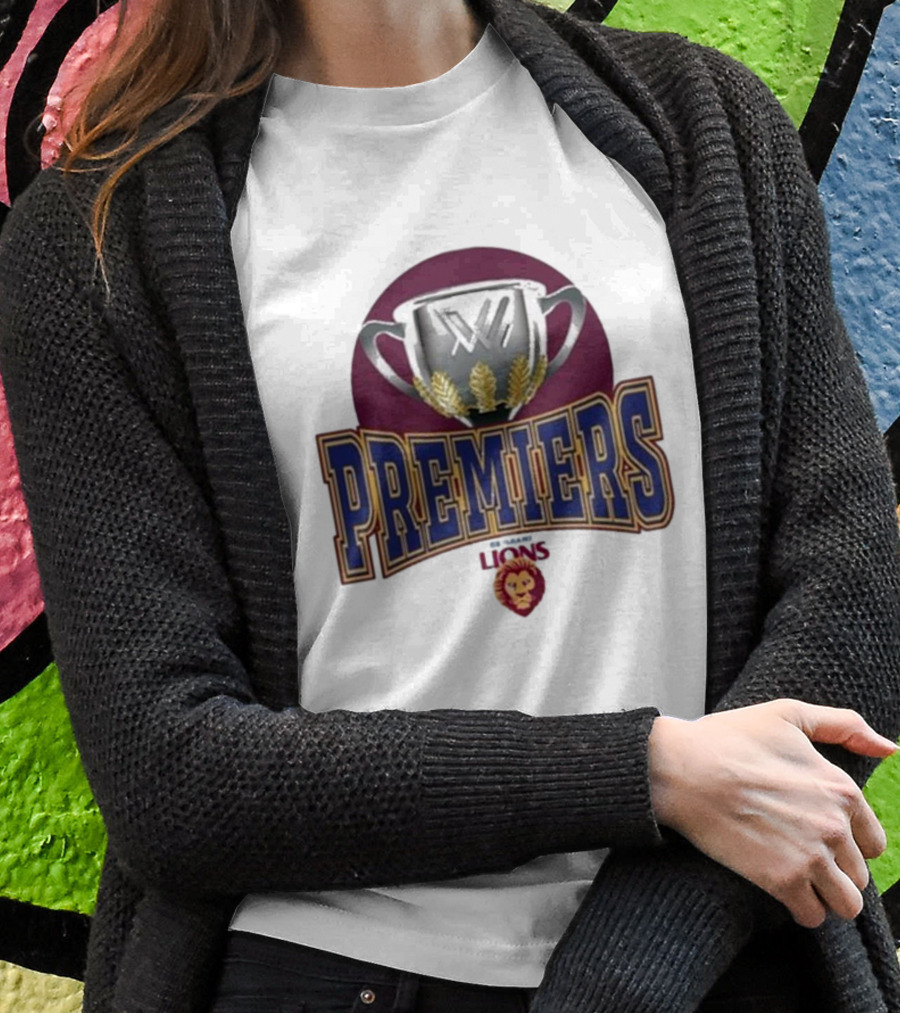Premiers AFLW Brisbane Lions Champion Trophy T-Shirt